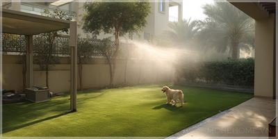 Thiên Đường Sang Trọng cho Thú Cưng: Khu Vui Chơi Với Hệ Thống Phun Sương tại Biệt Thự Dubai...